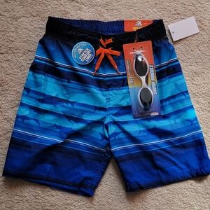 ZeroXposur Swim Shorts with Goggles
